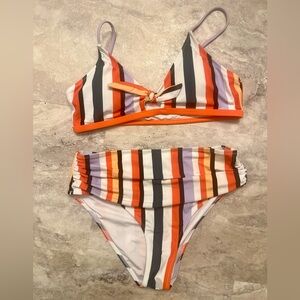 Cupshe Multicolor Striped Bikini